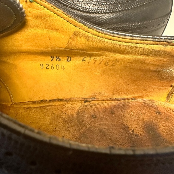 Florsheim Imperial Kenmoor - Black Wingtip Brogues - LWB - size 9.5 D - vintage